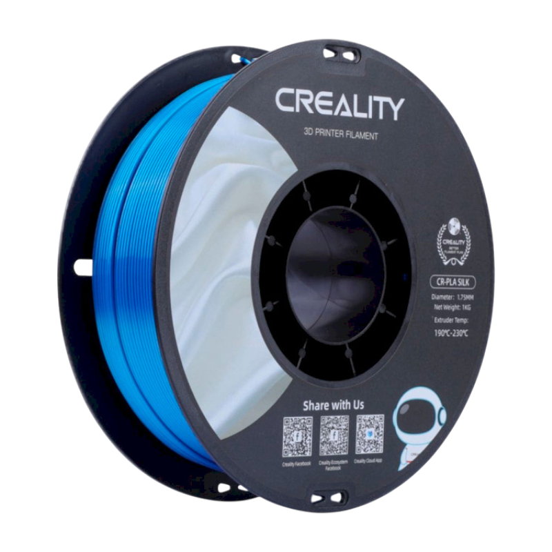 Філамент (пластик) для 3D принтера CREALITY PLA шовковий блиск 1кг, 1.75мм, синій (3301120006)